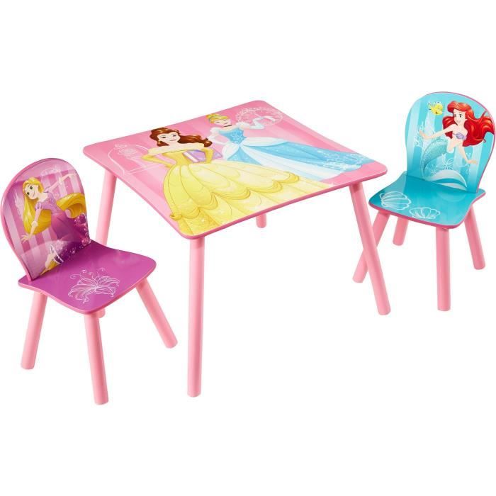 DISNEY PRINCESS Ensemble table et 2 chaises pour enfants