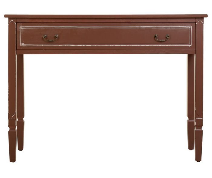 Table Console En Acajou Sculpté Palazzo INT - Style Antique - 60x45x70 Cm - Neuve