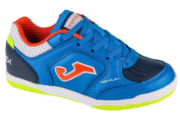 Chaussures Indoor Football pour un garçon Bleu Joma Top Flex Jr 24 TPJW IN