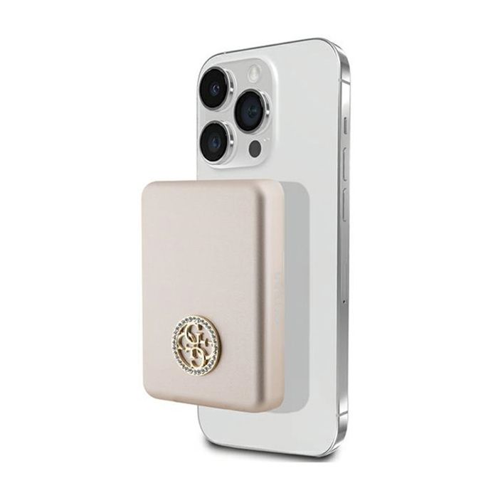 Guess Fast Power Bank 5000mAh 1x USB C avec logo MagSafe Strassed 4G Neuf - vue 2