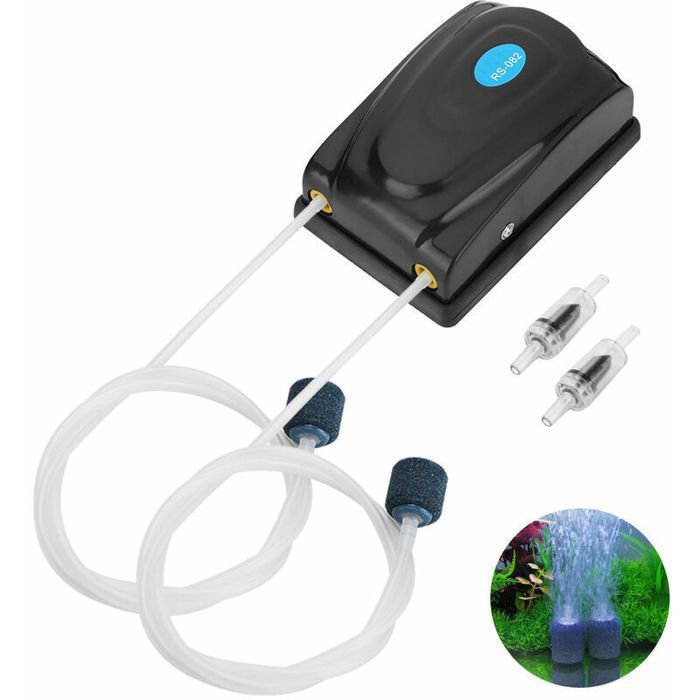 Meilleurs prix pour Mini 5W Pompe Air Aquarium, Bulleur Aquarium Silencieux, Oxygène Aérateur Pompe pour Petit Aquarium , avec Tuyau Air, Pierre Air et
