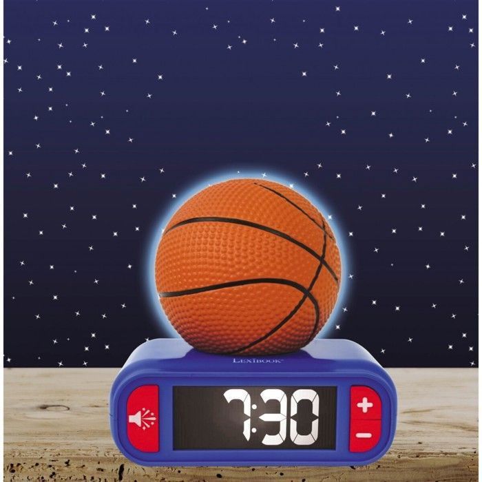 Réveil digital Lexibook Ballon de Basket 3D veilleuse Réveil digital Lexibook Ballon de Basket 3D veilleuse