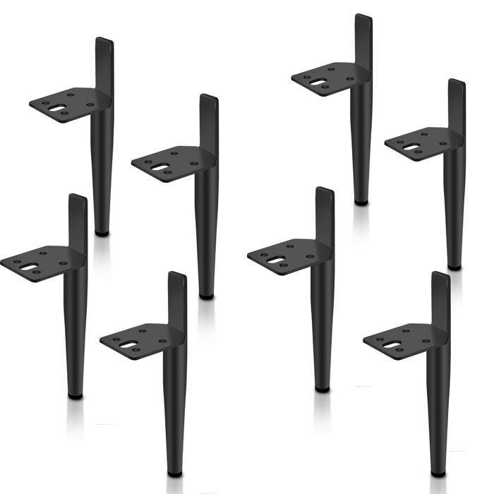 8pcs 6 Pouces En Métal Pieds De Canapé Pour Meubles, 15cm Pieds D Pieds De Meuble Triangle Moderne Pour Table Basse Armoire Lit Bureau Table Armoireno 8p