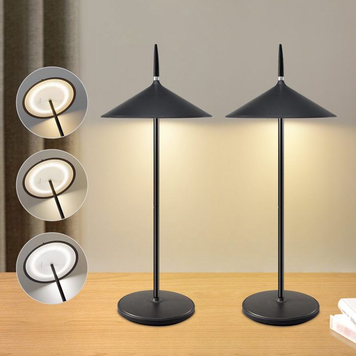 Homefire Lampe de table 5 5 W lampe de chevet veilleuse en forme de parapluie rechargeable pour chambre à coucher 2ER