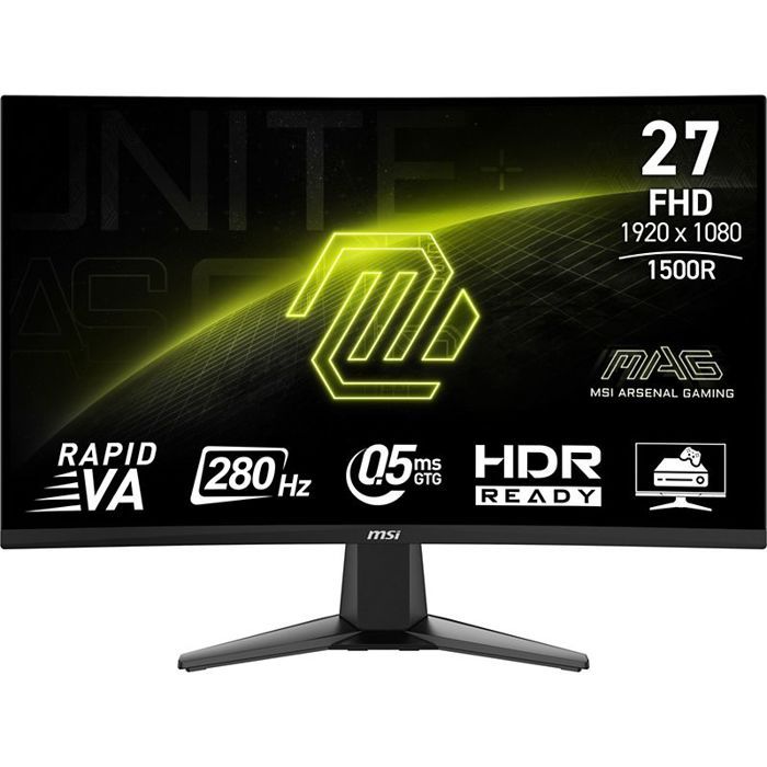 Écran Gaming – MSI – MAG 276CXF – 27 pouces – Ultra HD 3840×2160 – Temps de réponse 1ms