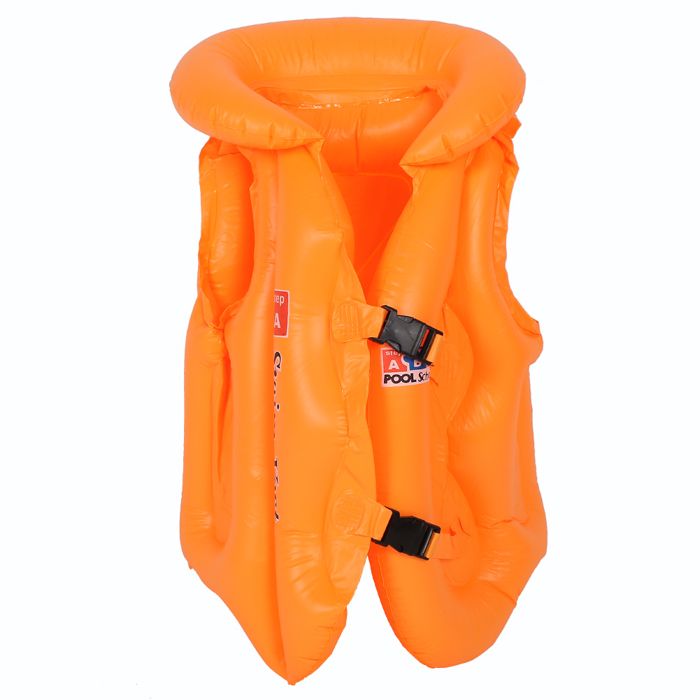 Gilet de sauvetage gonflable pour enfants, maillot de bain pour bébé, gilet de sécurité flottant, orange, taille L