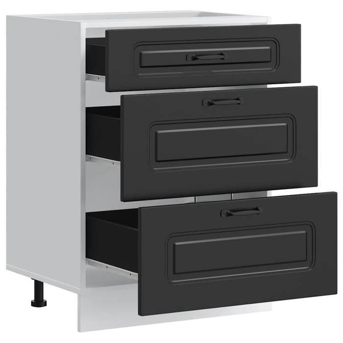 Promotion mai * Armoire de cuisine - Buffet de cuisine - Kalmar noir EU8342854280