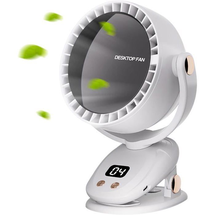 Ventilateur de bureau petit ventilateur oscillant automatique petit ventilateur de refroidissement sans pales 6 vitesses - Cjykkv