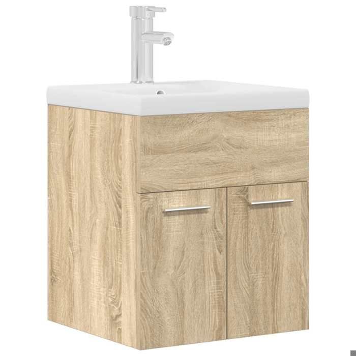 XINWO Meuble sous lavabo Contemporain Armoire lavabo de salle de bain - et vasque et robinet intégrés @@433