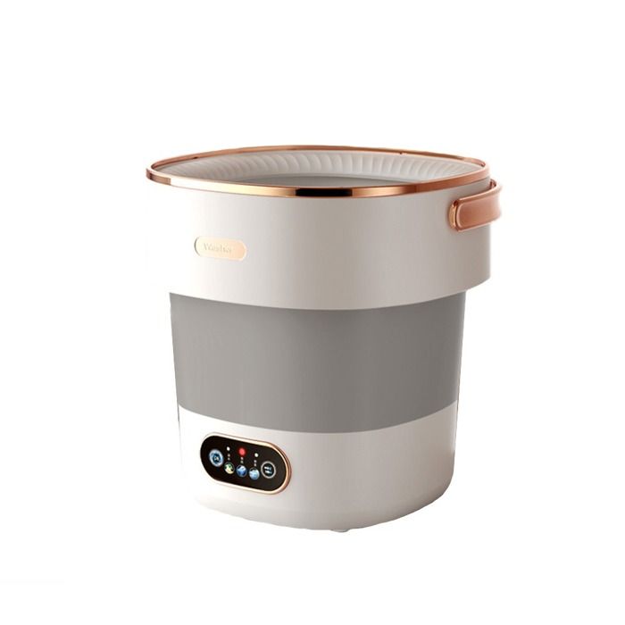 INF Mini Machine à Laver Pliable 13L - Lave-linge Portable pour Sous-vêtements Chaussettes Vêtements Bébé gris+blanc - Inf