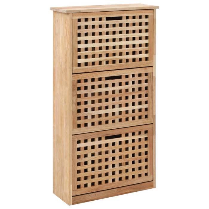 SALE 2026 Meuble à chaussures Brun - Armoire à chaussures 55x20x104cm - bois de noyer massif PRO502538174