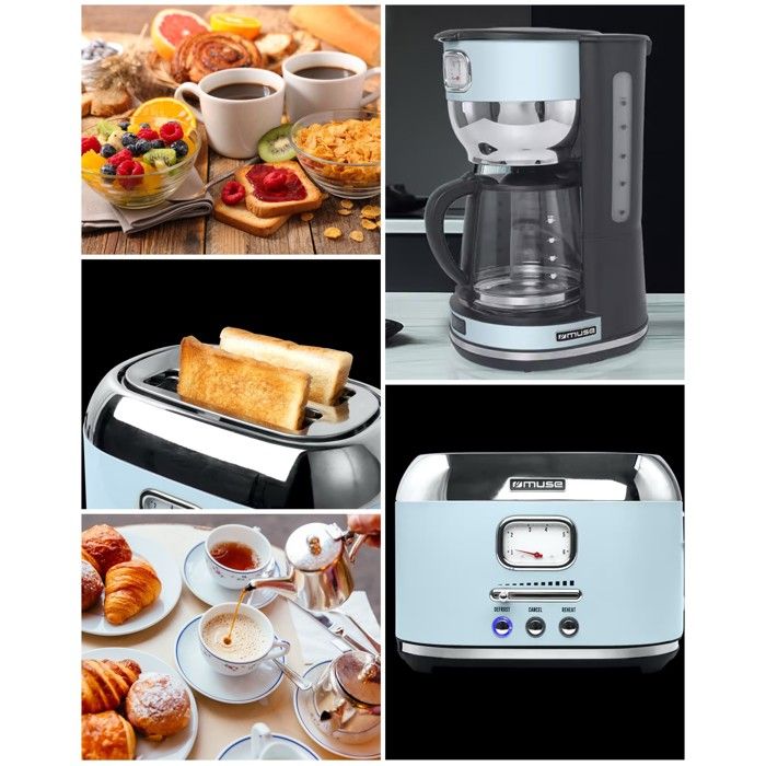 Cafetière filtre - MUSE - Vintage - 1 4 L - 1000 W - Maintien au chaud 40 min Cafetière filtre - MUSE - Vintage - 1 4 L - 1000 W - Maintien au chaud 40 min
