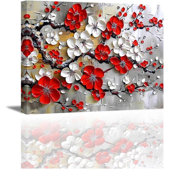Tableau floral sur toile - VETOBIOL - Impression sur toile fleurs épanouies - 40x30 cm - Cadre en bois intégré Tableau floral sur toile - VETOBIOL - Impression sur toile fleurs épanouies - 40x30 cm - Cadre en bois intégré