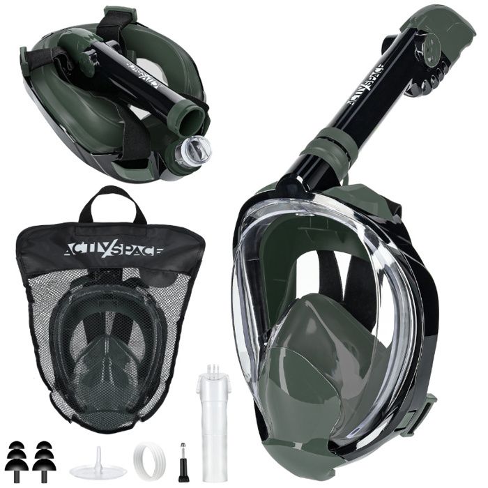 Masque de plongée intégral anti-buée - S/M vert M07