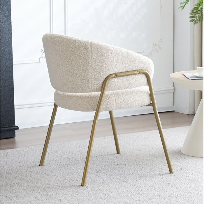 Chaise De Salle A Manger Blanche Lot De 4 Fauteuil De Table Moderne FloraGrace Pour Salle A Manger Avec Accoudoirs 61x56x78cm