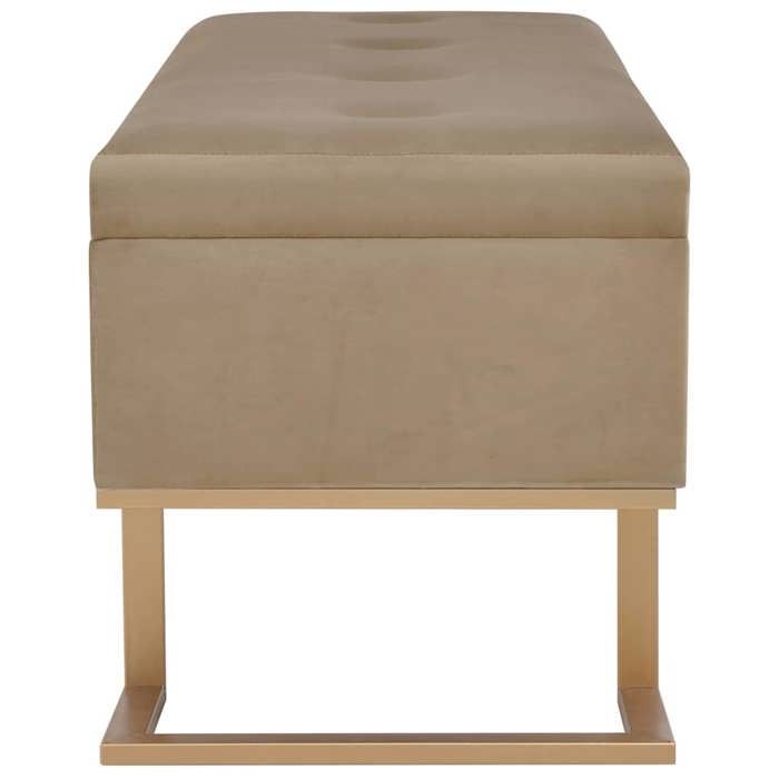 Neuf& 8807 Meuble dentrée Couloir - VIDAXL - CHIC - Banc avec compartiment de rangement 105 cm Beige Velours15.7 kg