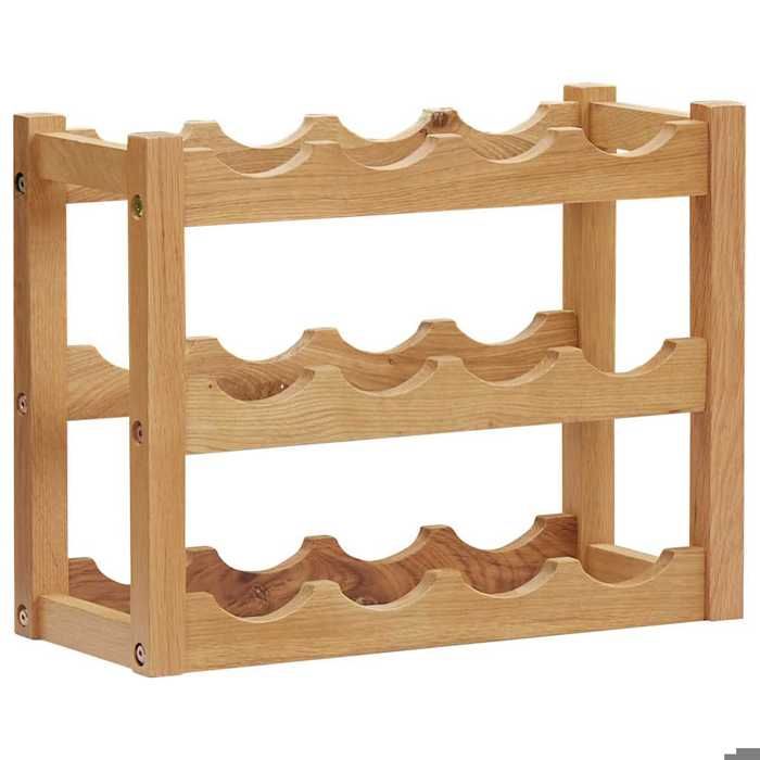 Meuble Porte-Bouteilles - VIDAXL - TOP Casier à bouteilles 12 bouteilles - 47x21x36 cm - Bois de chêne &&91243