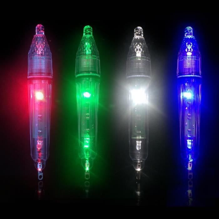 Lot De 5 Lampes De Pêche Subaquatiques LED étanches Multicolores – Attire Les Poissons Jusqu'à 1000 M, Nuit, Eau Douce & Salée