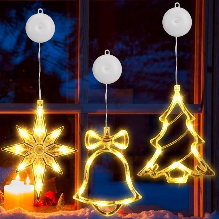 Lot De 3 Lumières De Noël Pour Fenêtre – Lampes à Suspendre