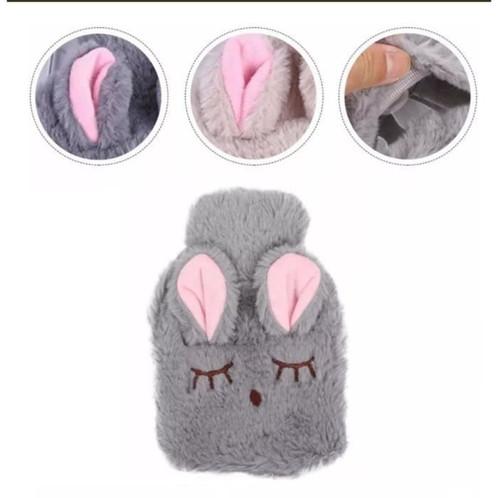 Bouillotte Chat Patte Mignonne En Silicone - Petite Bouillotte Pour Femmes Et Enfants - Cadeau Rose - Environ 16.2x13x5 Cm