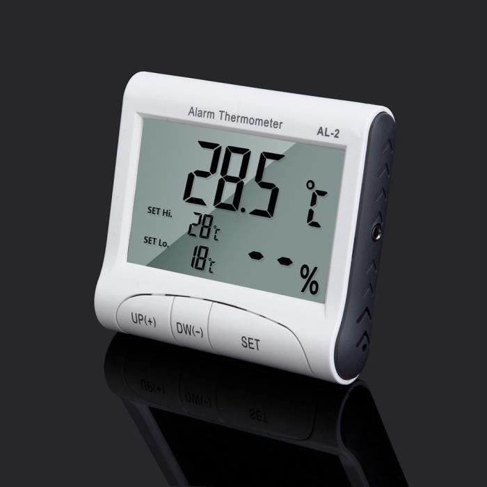 Mesure de la température et de l'humidité TD® 70*70*60mm Affichage  numérique LCD Alarme automatique - Cdiscount Bricolage