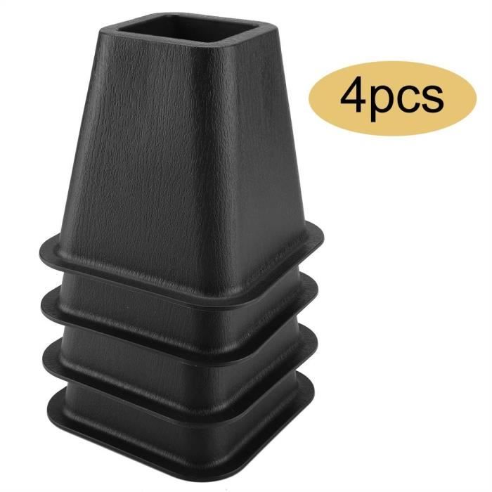 Lot de 8 Rehausseur Pieds de Lit Elevateur 13 a 23 cm Pied de Meuble Reglable