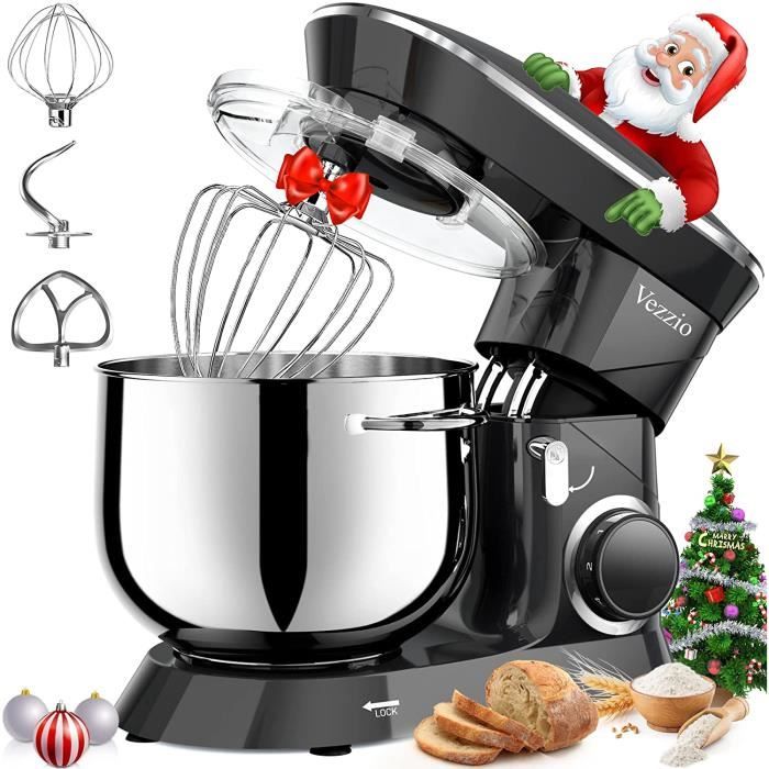 Robot Patisserie 6 Vitesses Robot Cuisine 1500W 8.5L Petrin a Pain