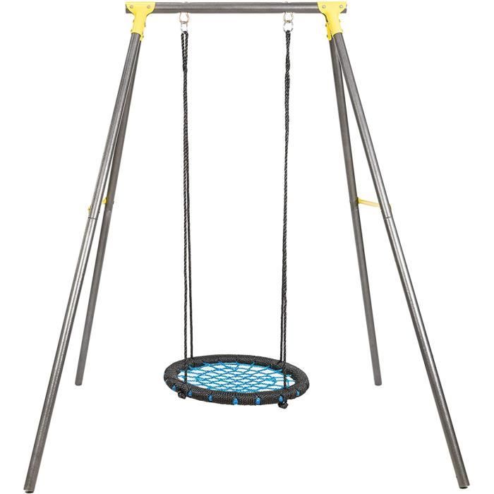 Balançoire Jardin K-Sport Avec Siège Bébé - Structure Acier 150kg - Fabriqué En UE