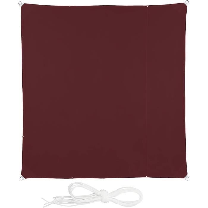 Voile D'ombrage Relaxdays 4,5x4,5m Polyester - Imperméable Protection UV | Jardin Balcon