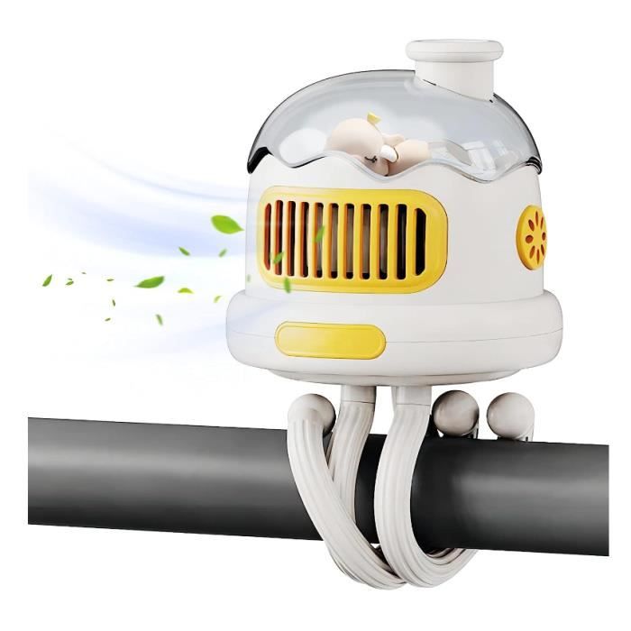 Ventilateur de poussette - Ultra Silencieux - USB Portable - 3 Vitesses - Trépied Flexible