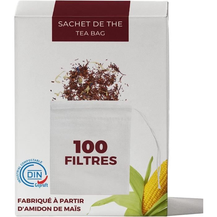 100 Sachets de thé vide biodégradables