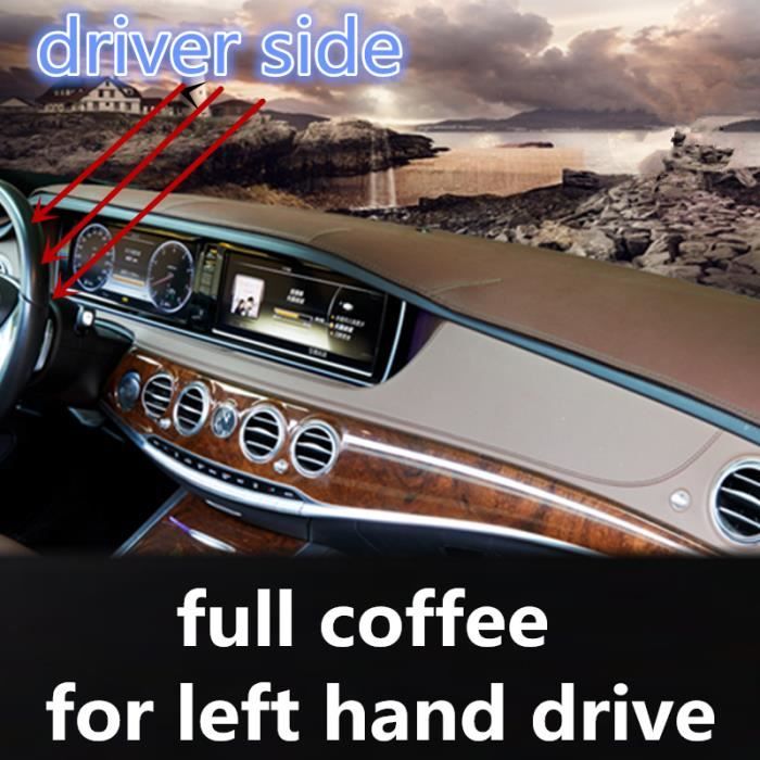 Tapis De Tableau De Bord En Cuir Pour Mercedes Classe E W211 (2003-2008) - Protection Anti-UV Et Anti-Reflets