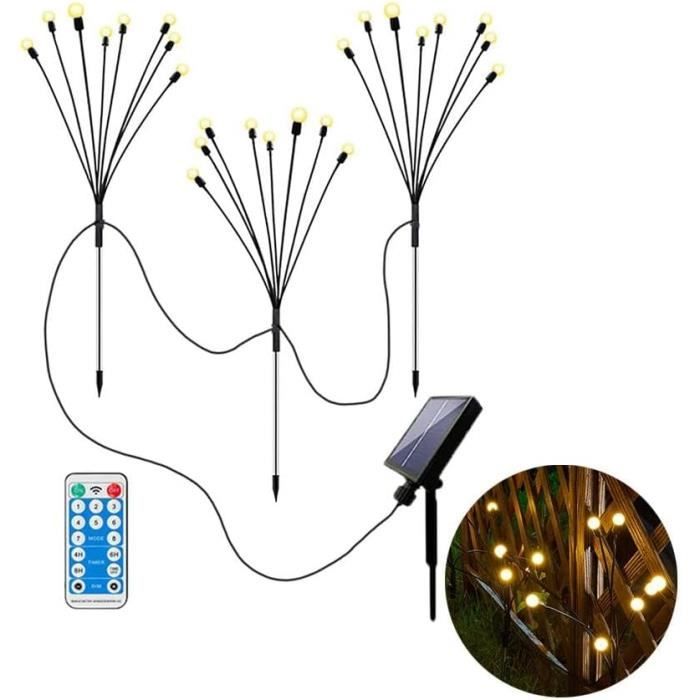 Lot de 2 Lampes solaire exterieure jardin, Lucioles solaire , lumiere