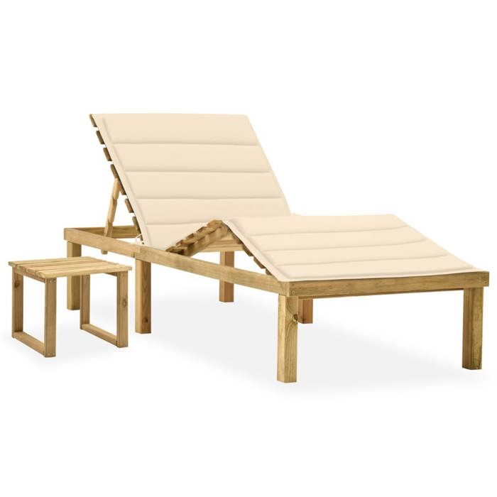 Helloshop26 Chaise longue avec table - vue 6