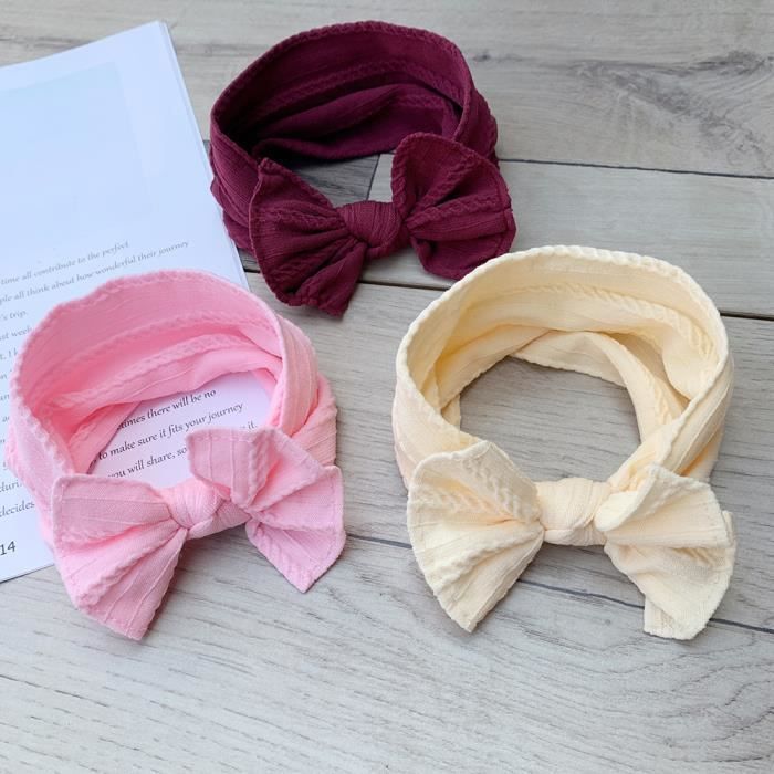Nouveau Ne Enfant En Bas Age Bebe Bandeau Coiffure Enfants Fille Bandeaux Fille Noeud Noeud Cheveux Accessoires Bebe Turban 3couleur Cdiscount Pret A Porter