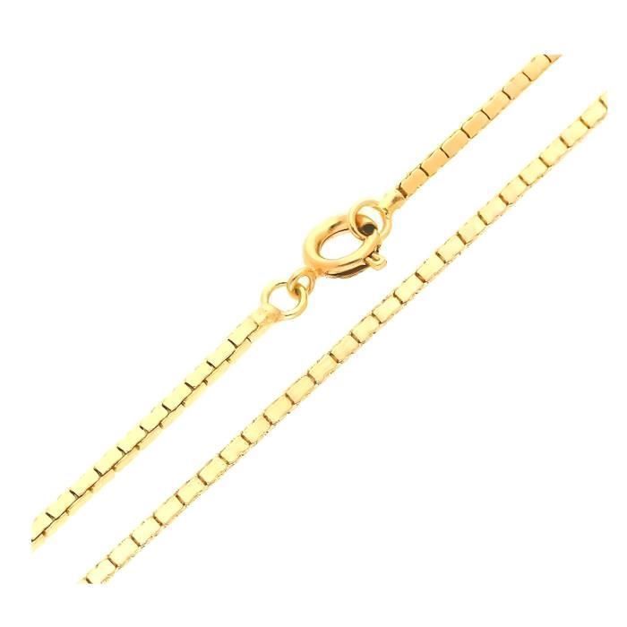 Catena Collo Uomo Donna - Maglia Inglese Cesellata - 60 Cm - Placcato Oro Giallo 18 Carati - Bijouterie Papillon Bleu - 2