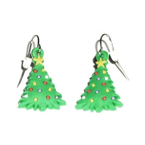Boucles D'oreilles De Noël En Acrylique Brillant, Arbre De Noël Clignotant, Lumières Colorées, Cadeau Décoratif, Nouveau
