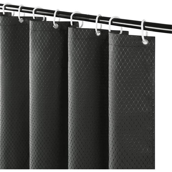 Rideau De Douche Imperméable Goodbath - 183x183 Cm - Blanc Marbré - Résistant à La Moisissure - Salle De Bain - 8
