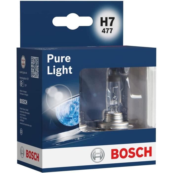 Bosch H7 Pure Light lampes de phare - 12 V 55 W PX26d - 2 ampoules[37] -  Cdiscount Maison
