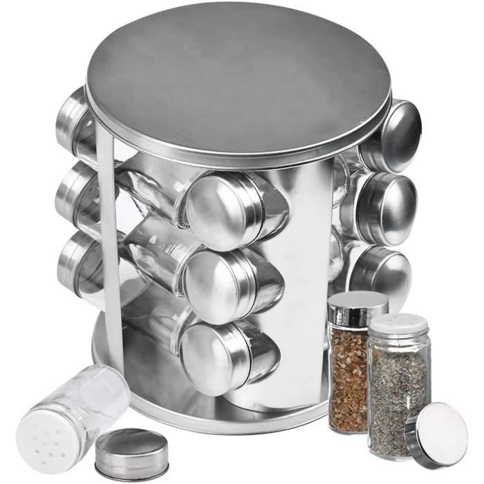 Set De 6 Pots à épices En Acier Inoxydable TaNeHaKi - Rangez Votre Cuisine Comme Un Pro !