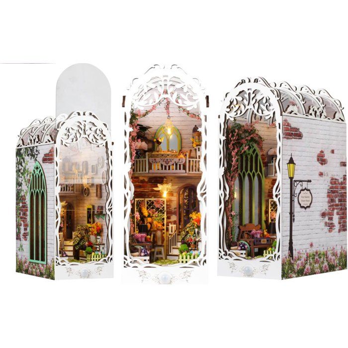 Book Nook - Kit DIY à construire Maquette 3D Serre Livre - Maison Cosy Creanook - 11 x 19 x 29 cm