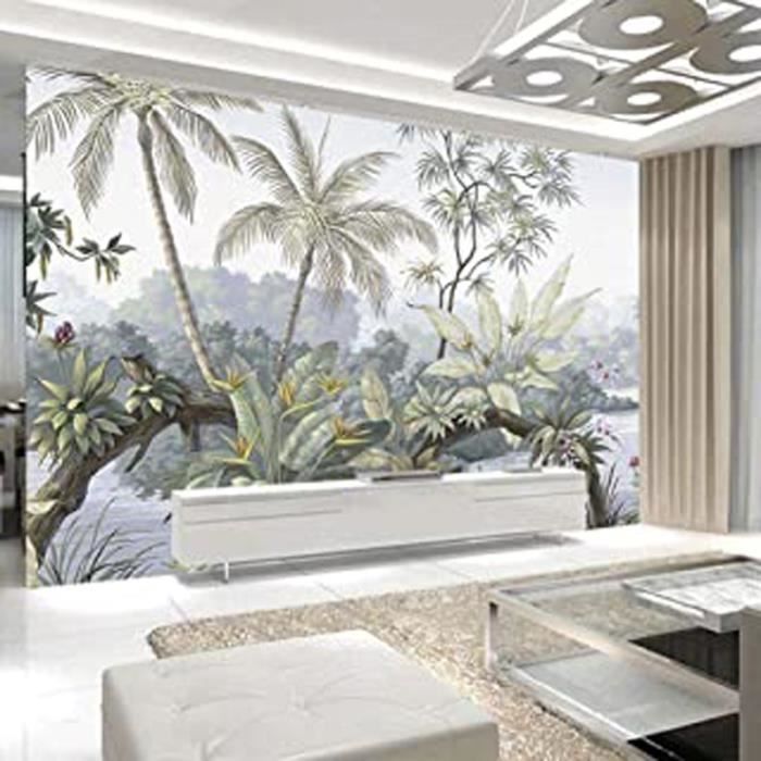 QUAN® Papier Peint Panoramique Jungle Soie, 355 X 250 Cm, Poster