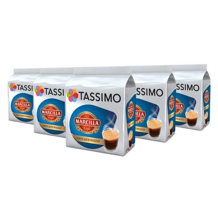 TASSIMO Marcilla Decaf café, TDiscs Capsules, dosettes à café souples
