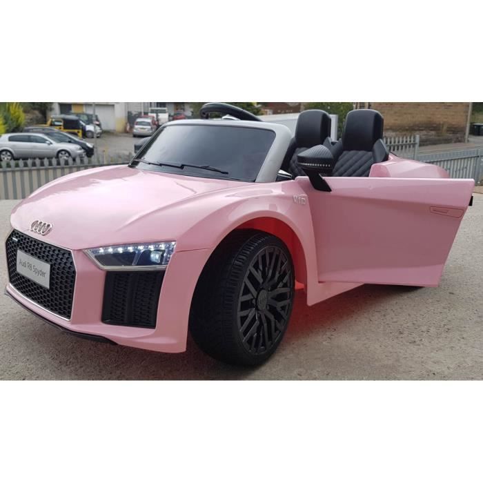 Audi R8 Spyder Compact 12v Licensed Ride On Kids Car Avec Telecommande Rose Cdiscount Jeux Jouets