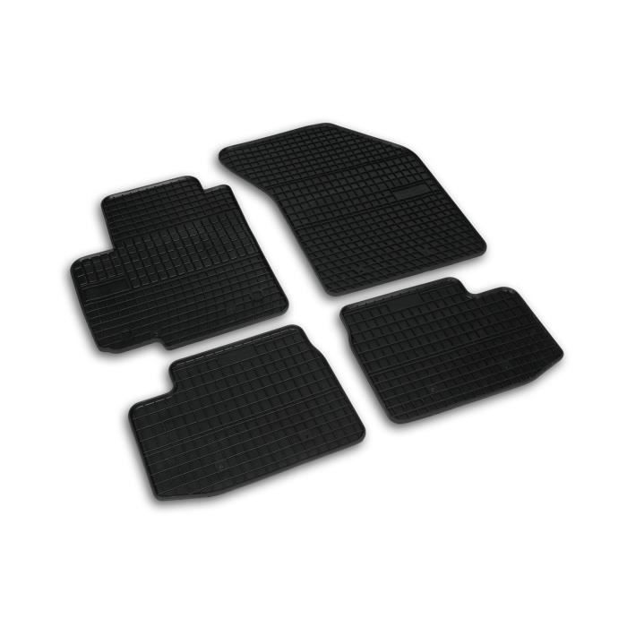 Tapis de sol caoutchouc sur mesure pour Fiat Tipo 2016 Noir 4 pcs