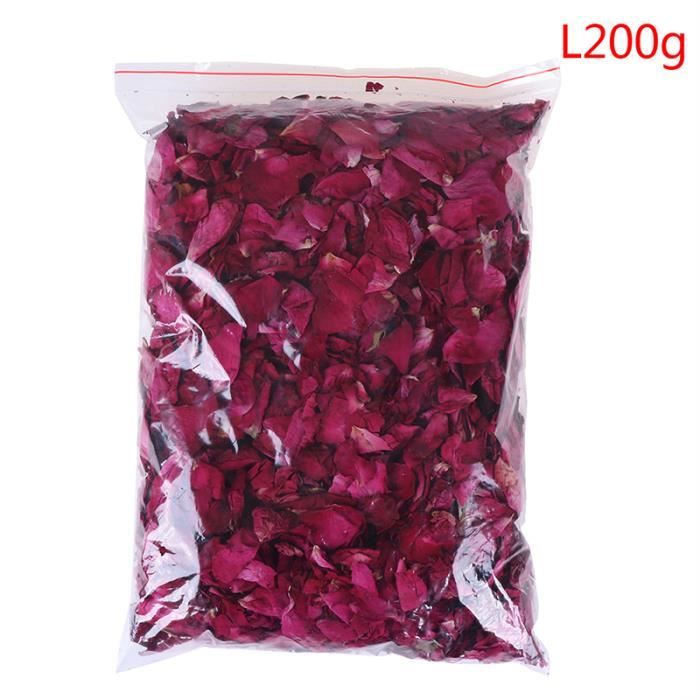 Pétales de roses séchées romantiques, 100g-200g, pétales de fleurs sèches,  pour bain, Spa, blanchissant douche - 200g - Cdiscount Maison