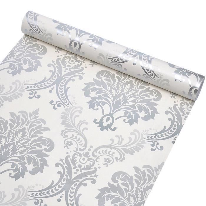 Papier Peint Rasch Sophia Floral - Bleu/Rose, Vintage, 10m Rouleau, Lavable