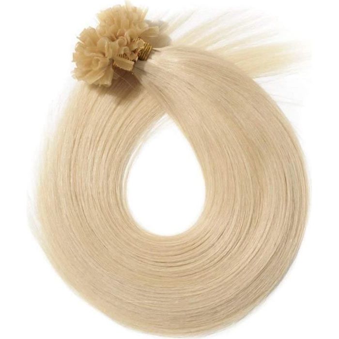 150 Mèches Extensions Cheveux Naturels Remy - Pose à Chaud U Tip - 49-60cm - Marque SEGO
