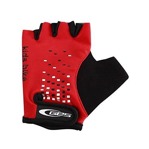 Gants de vélo court pour enfant Manufacturas Ges, blanc et rouge - Tall Bike