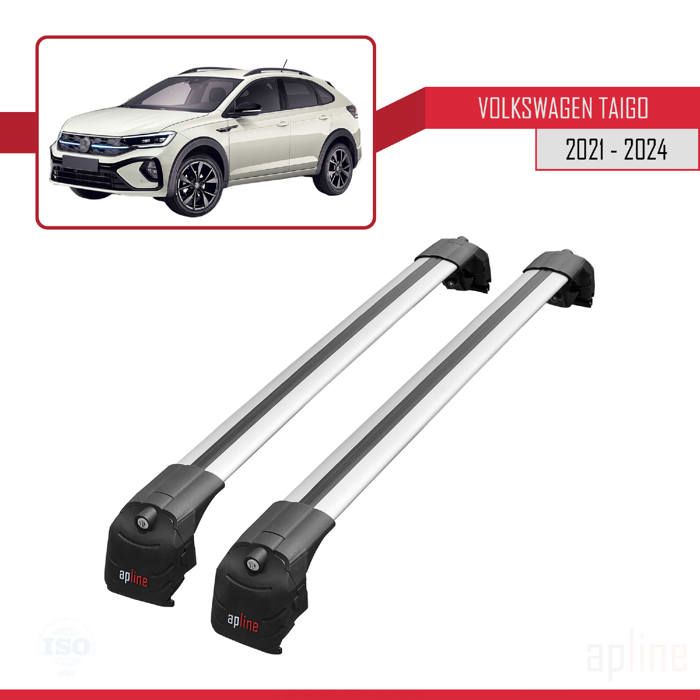 Compatible avec Volkswagen TAIGO 2021-2024 Barres de Toit ACE-2 Railing Porte-Bagages de voiture GRIS